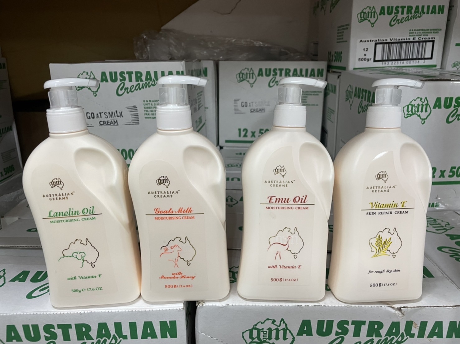 KB21Y-1018-023-(有中標)新包裝澳洲G&M綿羊油保濕護膚霜身體乳系列(500g)