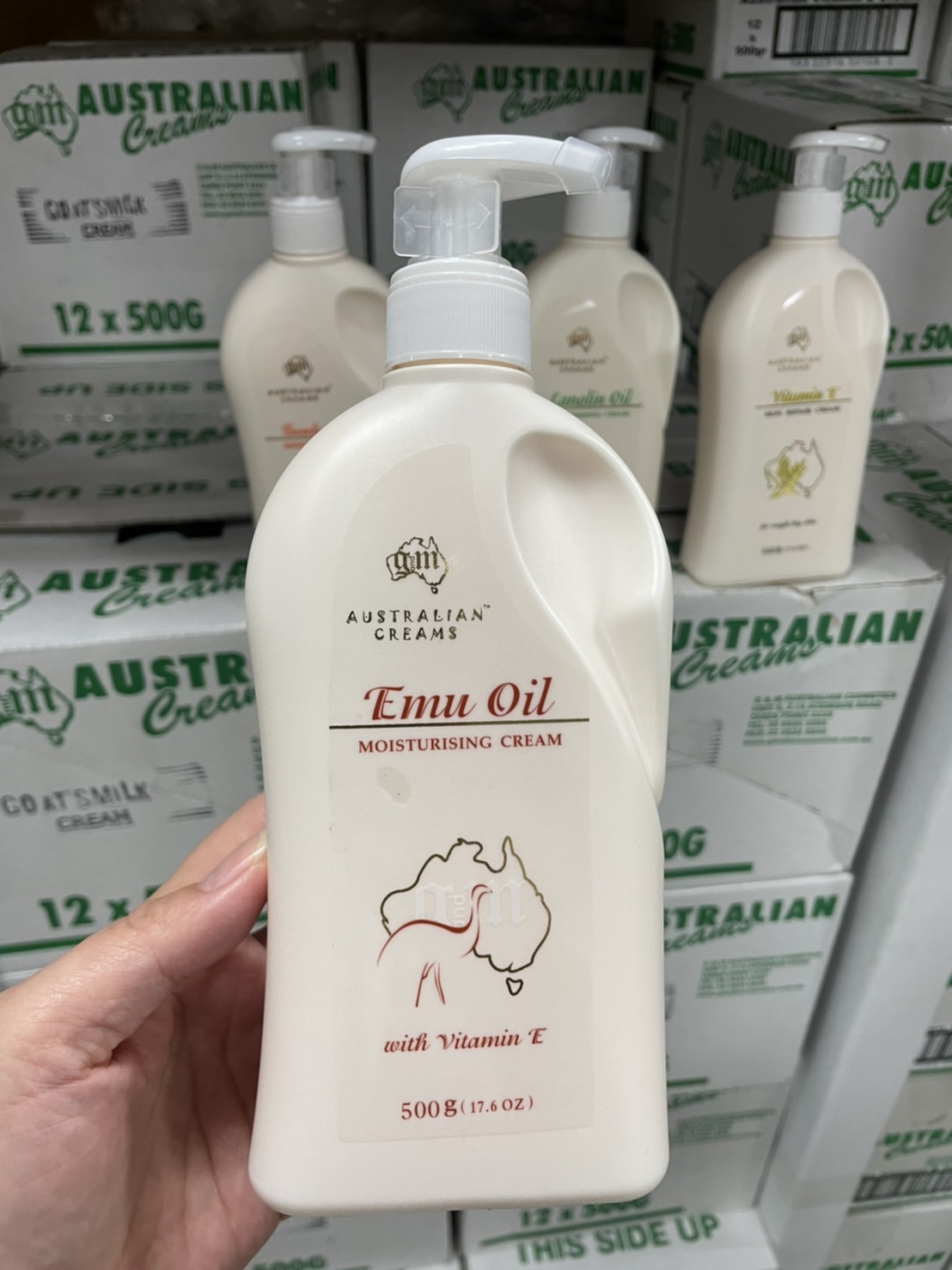 KB21Y-1018-023-(有中標)新包裝澳洲G&M綿羊油保濕護膚霜身體乳系列(500g)